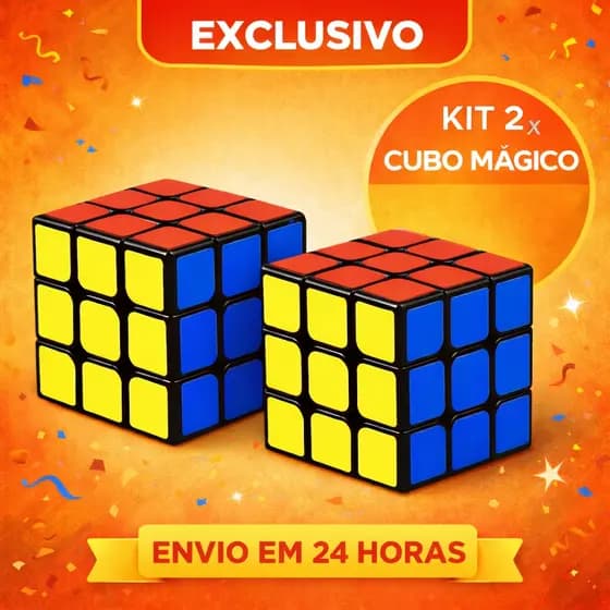 Kit 2 Cubo Mágico 3x3x3 Jogo Educativo Raciocínio Lógico Presente Semi Profissional Treino Cube