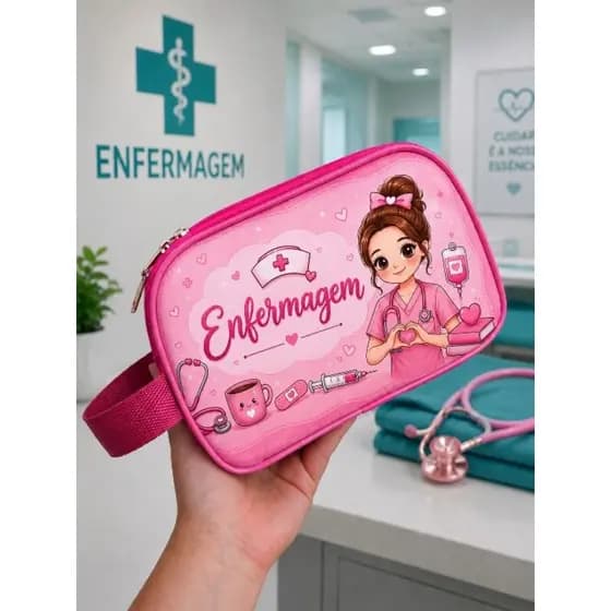 Necessaire grande para enfermeira e Téc. Enfermagem | Nécessaire enfermagem para dia a dia
