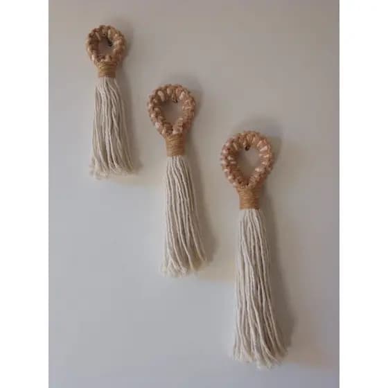 Pingente de porta decoração de parede em macrame promoção.
