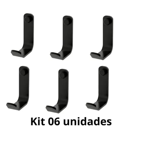 Kit 06 Ganchos Utilidades Multiuso Cabide Parede Acessórios Banheiro Envio 24 hs