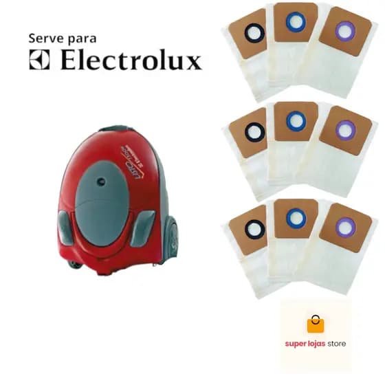 Saco Para Aspirador de Pó Electrolux Listo Com 9 Unidades