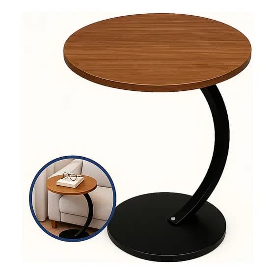 Mesa Lateral Design Moderno Pequena Apoio Leitura Sofá Nfe