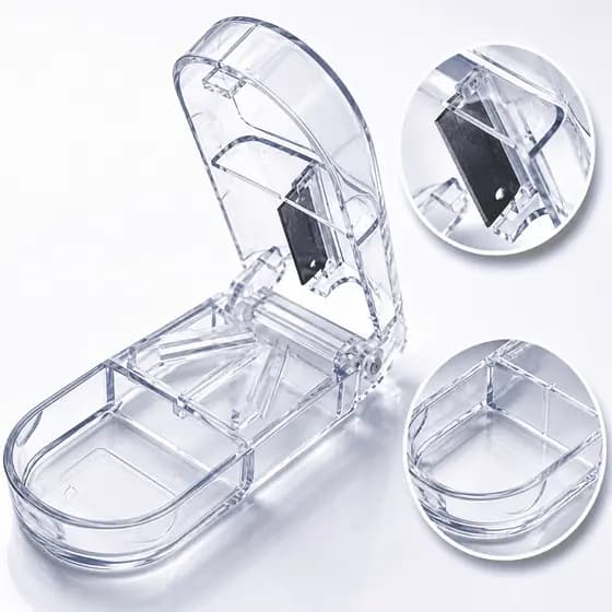 Cortador de Comprimidos Plástico Divisor Universal Multiuso