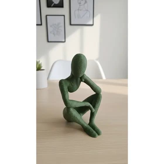 Estátua O Pensador Decorativa | Escultura Abstrata Moderna Para Casa e Escritório | Enfeite Decoração