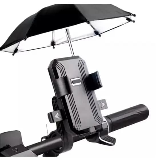 Suporte Para Celular Universal Mini Guarda Chuva Moto E Bicicleta