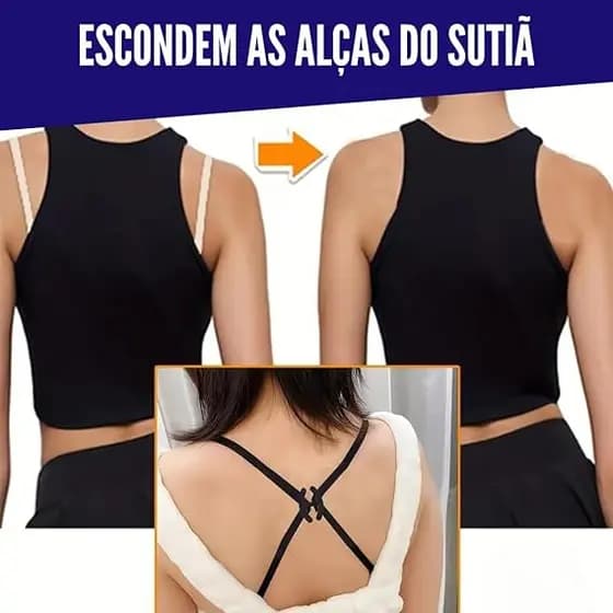 Clip De Sutiã Esconde Alças Regatas Cavadas Vestidos Kit