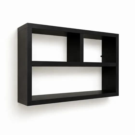Nicho Barbearia Salão de Beleza Preto 50x30x10cm MDF 15mm Organizador de Parede Decorativo