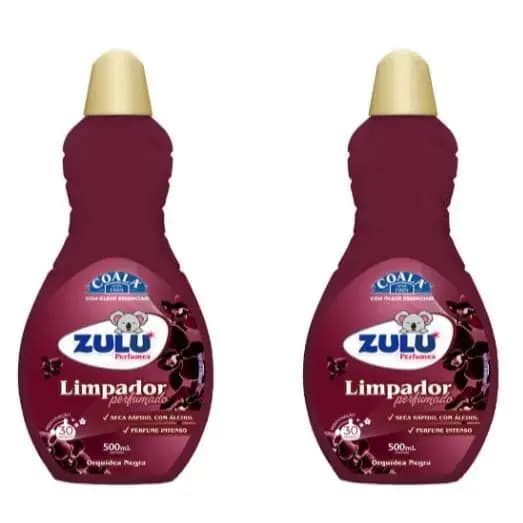 Kit 2 Limpador Perfumado Multiuso Zulu Coala Orquidea Negra 500ml