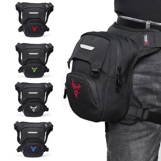 Saco De Motocicleta Com Perna Lateral À Prova D'água Sacos De Cintura Casuais Ao Ar Livre Concha Dura Fanny Pack Moto Hip Belt Cafe Racer