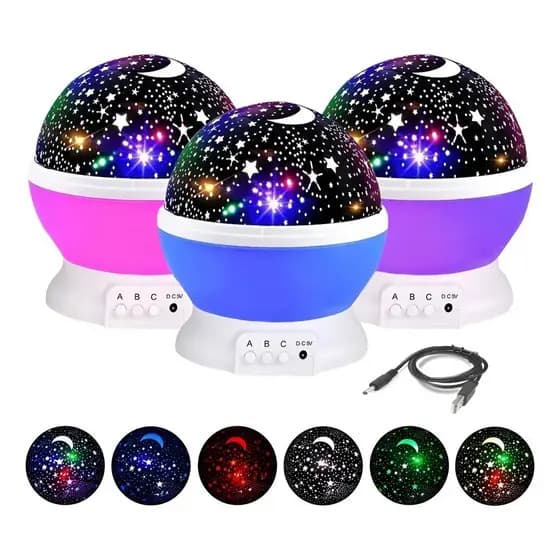 Luminária Projetor de Estrelas Galáxia 360º