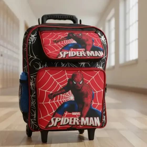 Mochila Infantil Homem Aranha com Rodinhas