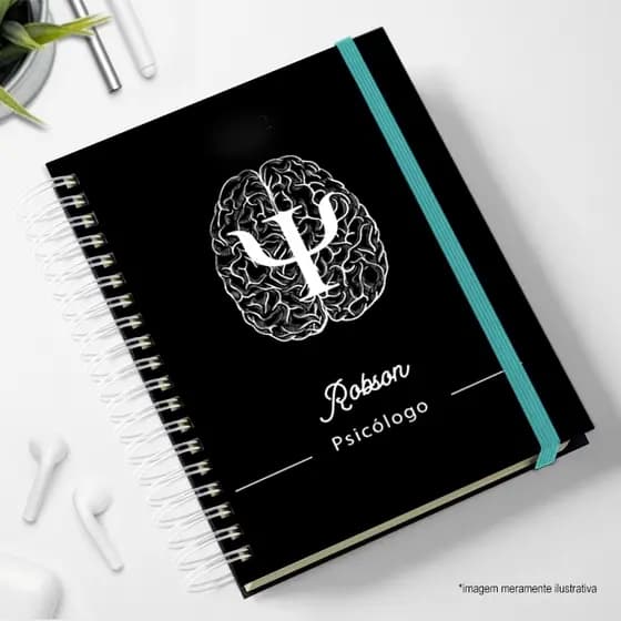 Agendas 2026 Psicologia Psico Datada com horario personalizada com nome planner