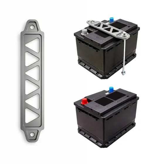 Kit Suporte Cinza Trava Fixação Bateria Veicular Tunning