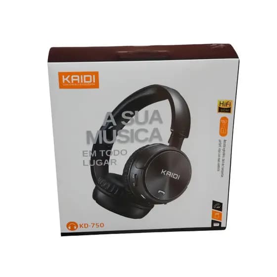 Fone Headphone Bluetooth Sem Fio Kaidi KD-750 Rádio Fm / Cartão Memória