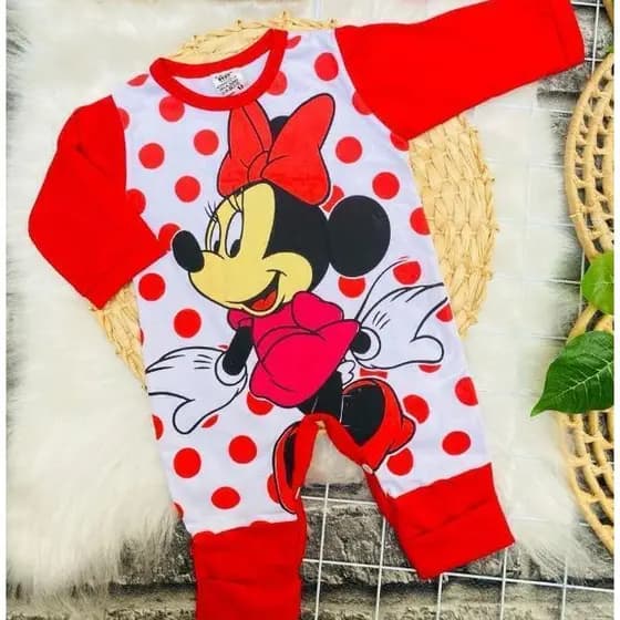 Macacão Bebê Menina Minnie Vermelho Roupa Infantil Confortável Recém Nascido de 0-3 meses Promoção Envio Rápido