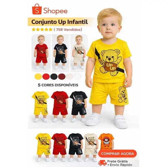 conjunto infantil masculino juvenil,moda menino bebe,tamanho unico vesti do 3 ao 6 meses, peças camisa + bermuda