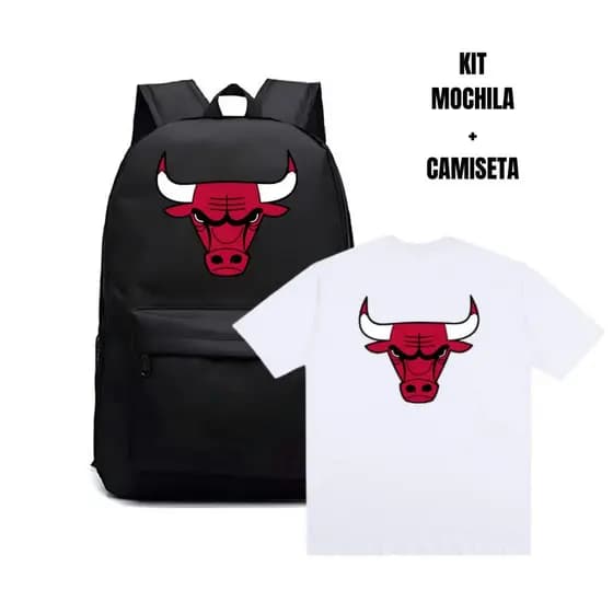 Kit Mochila Masculina Reforçada Camiseta Algodão Esporte Basquete Academia