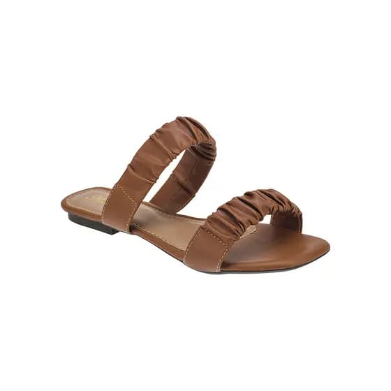 Sandália Feminina Chinelo Rasteira Confortável Plana Tiras Sanfonada Moda Social Tendencia Elegante