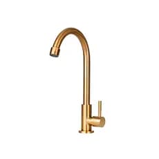Torneira para Cozinha em Aço inox Escovado Aporé Pingoo - Dourado