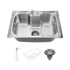 Cuba para cozinha gourmet pia aço inox com acessórios Carajás Pingoo