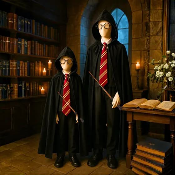 Fantasia Bruxo Rary Poter Magia Ermionie Escola Festa Traje Feiticeiro Robe Cosplay