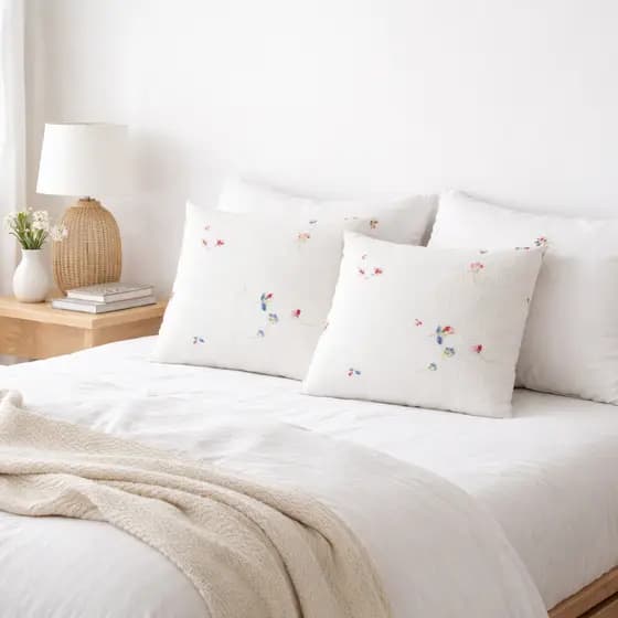 2 Capas De Almofada Decorativas - 40x40 cm Tecido Piquet Favinho - Sala e Quarto Decoração