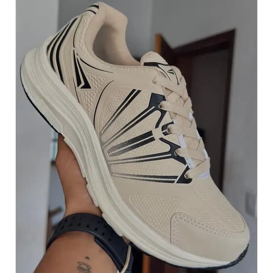 Tênis Feminino Boxx Feet Original Esportivo Caminhada Bege Off promoção envio imediato