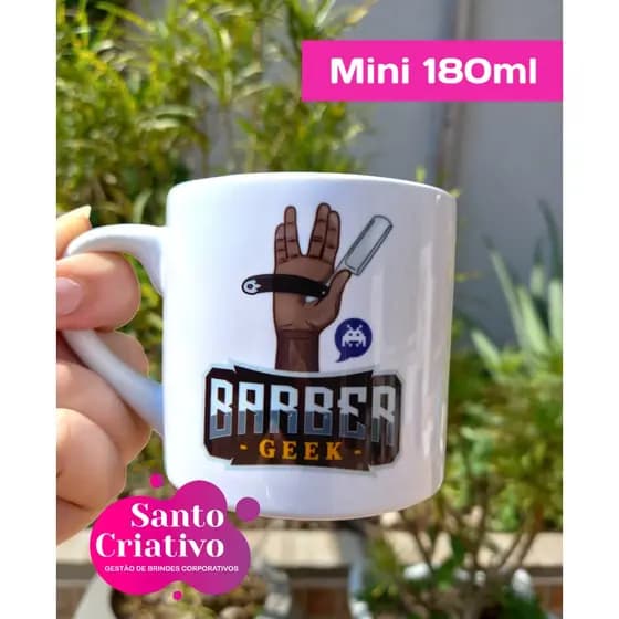 Mini Caneca de Porcelana Personalizada 150ML