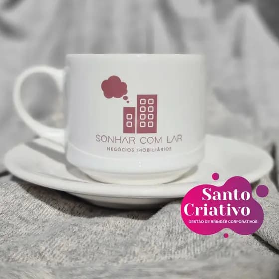 Xícara Personalizada Com Pires - 180ml CASAMENTO DINDOS