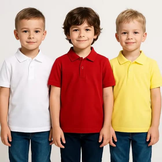 Camisas Polo Infantil - Juvenil Gola Polo Piquet do 1 ao 16 Menino Moda Básica
