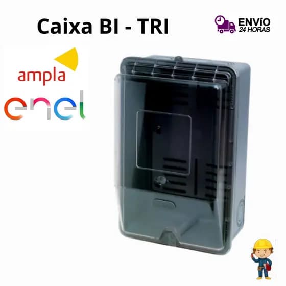 Caixa Para Relógio de Luz Medidor Bifásico e Trifásico Padrão Enel TAF