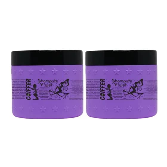 Shampote Violet Coiffer 350g Matizador Desamarelador Loiro e Grisalho