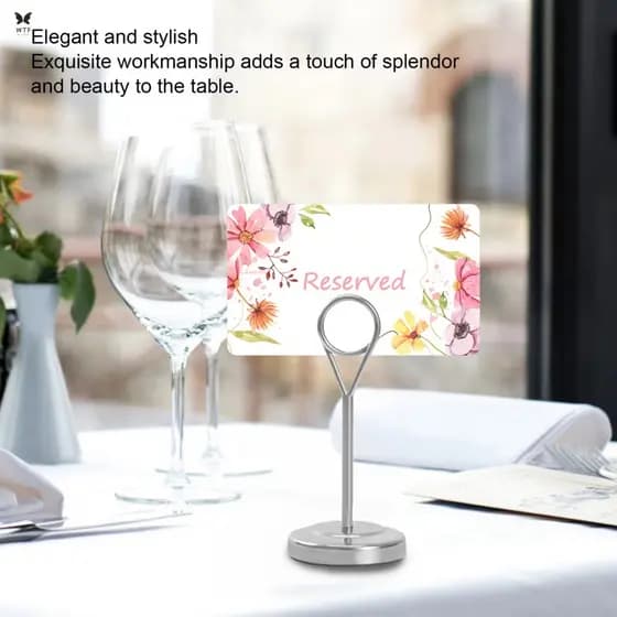 Suporte De Número De Mesa Redonda De Aço Inoxidável Para Banquete De Casamento Restaurante Assento Sinal De Exibição