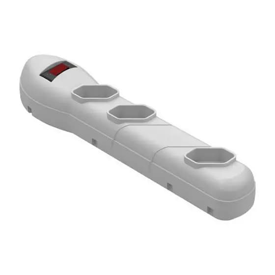 FILTRO LINHA QUALITRONIX 3 TOMADAS 10A 3P BRANCO