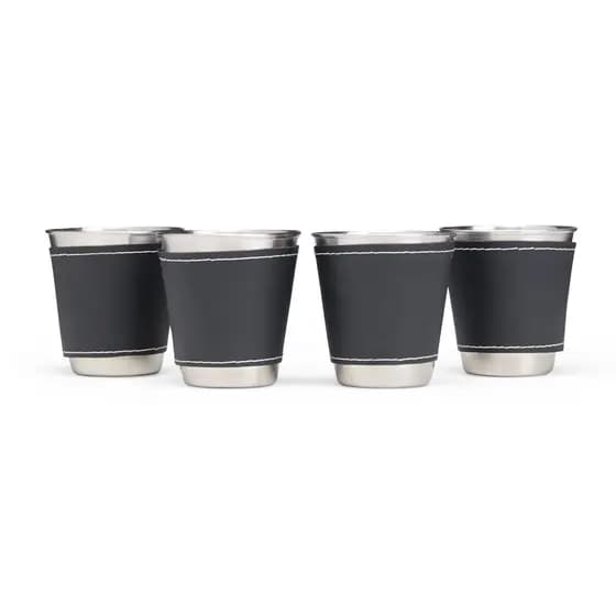 Kit Copos Inox 50ml 4 Peças – Perfeito para Shots e Tequila