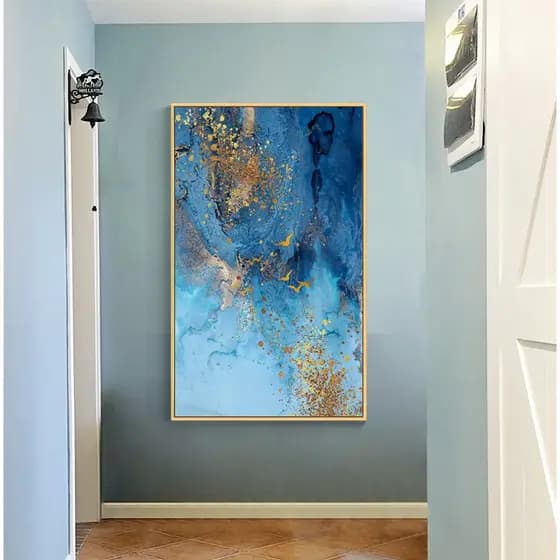 Quadros Decorativos Marmorizado azul pássaros Grandes 90x60 ou 60x40 mais de 50 opções de imagens Quadro decorativo Sala Quadro decorativo Quarto Quadro decorativo Escritório Quadro decorativo Quadro decorativo abstrato Folhas arte quadro mosaico