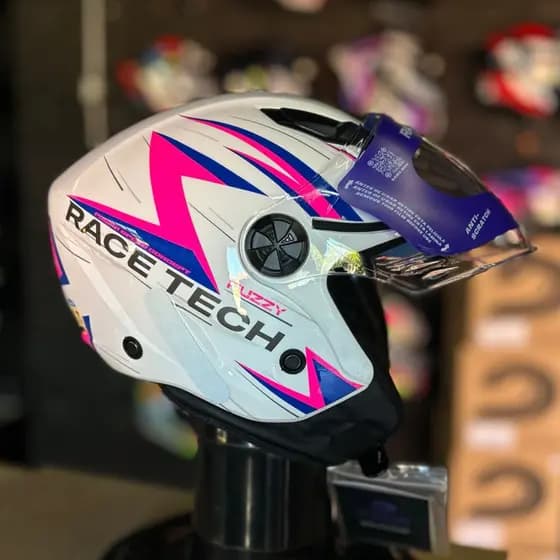 CAPACETE RACE TECH PLAY FUZZY PINK - MESMO CASCO DO AGV BLADE