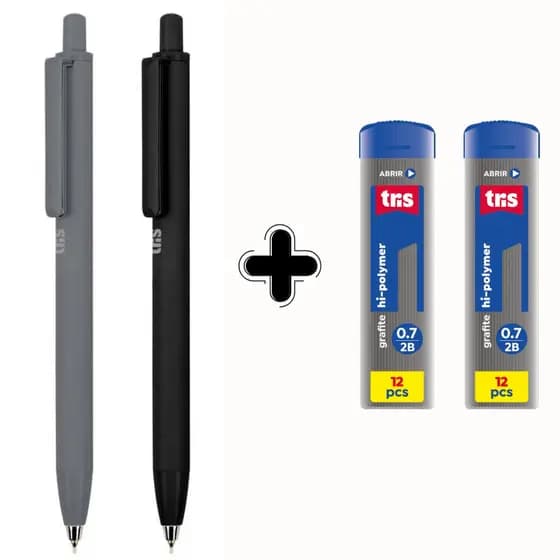 Lapiseira + Grafite Holic All Black 0.7 - Tris