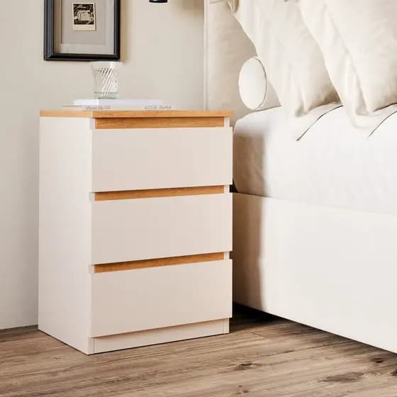 Mesa de Cabeceira Organizadora Quarto Pequim 3 Gavetas - Várias Cores