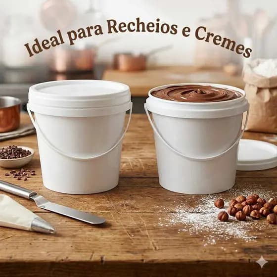 Balde Branco 3,6L com Tampa Hermética Multiuso Resistente 1 Unidade