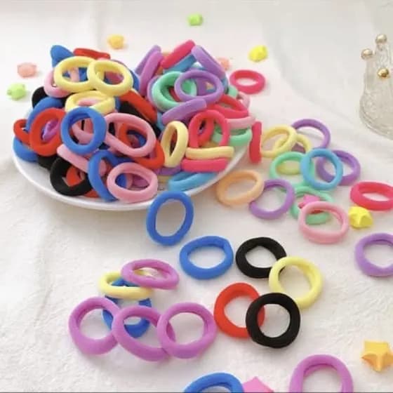 90 Unidades Elástico Xuxinha/ Rabicó de Cabelo Pequeno colorido infantil Criança