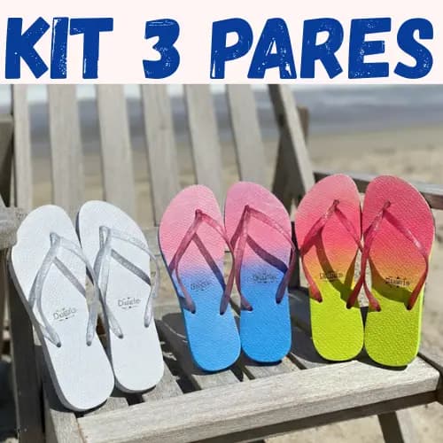 Kit 3 Pares de Chinelo Feminino Sandália Slim Mais Vendido Verão 2026