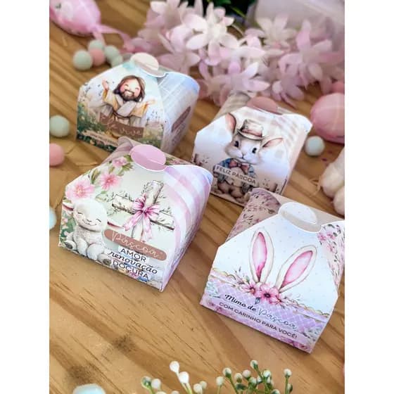 Caixa bombom Páscoa- Porta bombom-Lembrancinhas Páscoa- Chocolate- Páscoa Cristã