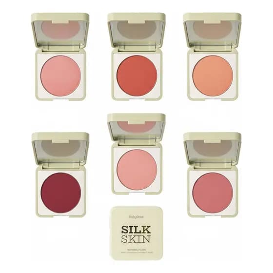 LANÇAMENTO Blush Compacto Natural Flush Silk Skin by Ruby Rose HBT1001 - Aveludado e Suave Ao Toque