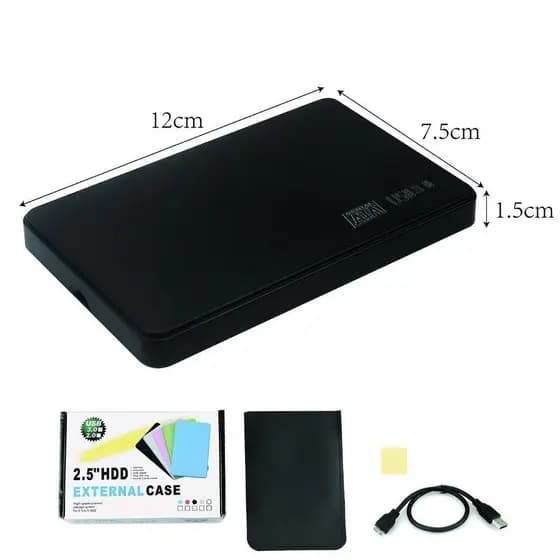 Case Para HD Externo 2.5 SATA USB 3.0 SSD Notebook Com Capa de Couro Gaveta HD Externa Alta Velocidade