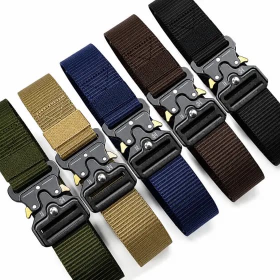 Cinto Tático Militar Nylon Fivela Automática Metal Ajustável Resistente Uso Diário