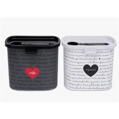 Pote de Café Porta Filtro e Açúcar Organizador de Cozinha ou Individual- Casa e Decoração