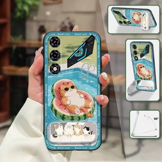 Espelho De Maquiagem Suporte De Telefone Capa Para ZTE Nubia Neo5 5G Durável Tridimensional Bordado 3D Resistente À Suje