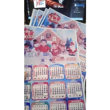 kit 15 unidades calendário tamanho a4