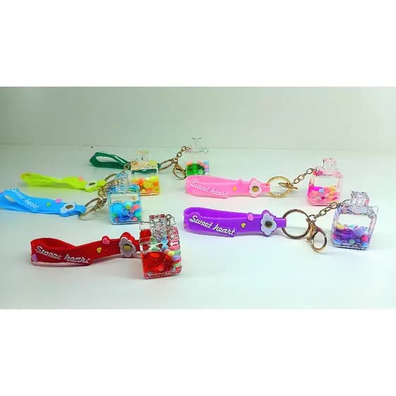 Chaveiro Em Formato De Perfume Com Liquido Sweet Heart